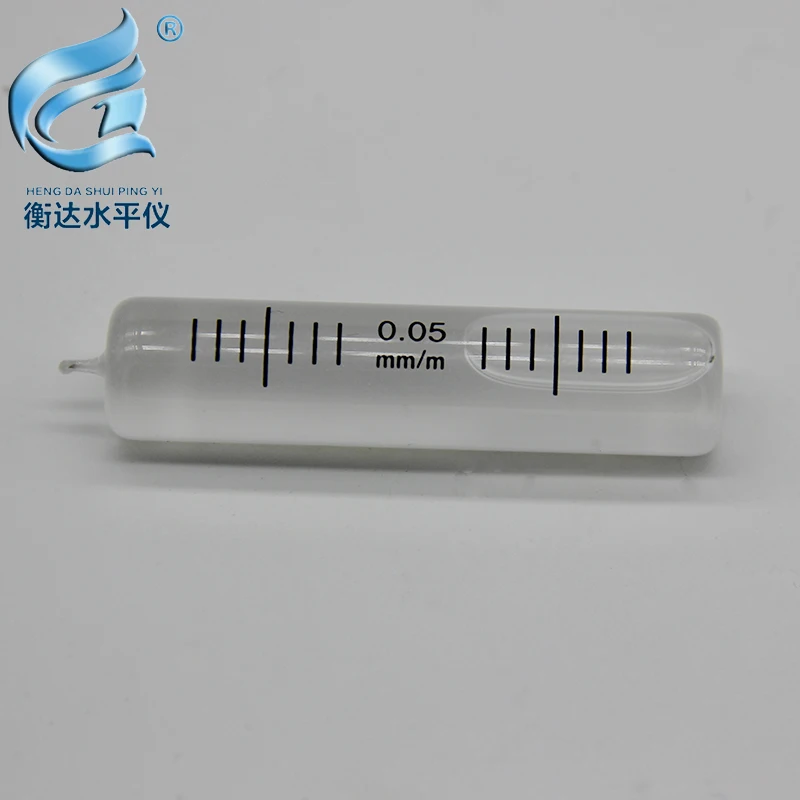 High precision glass tube horizontal bubble 0.05mm/m portable level ruler