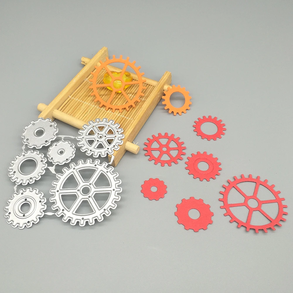 

6 metal cutting die for round gears, scrapbooks, photo albums, greeting cards, DIY decoration