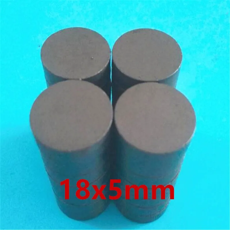 10/20/50/100pcs/lot Y30 Disk Ferrite Magnet 18x5 Permanent magnet 18mm x 5mm Black Round Speaker 18x5mm  magnet 18*5  18mmx5mm