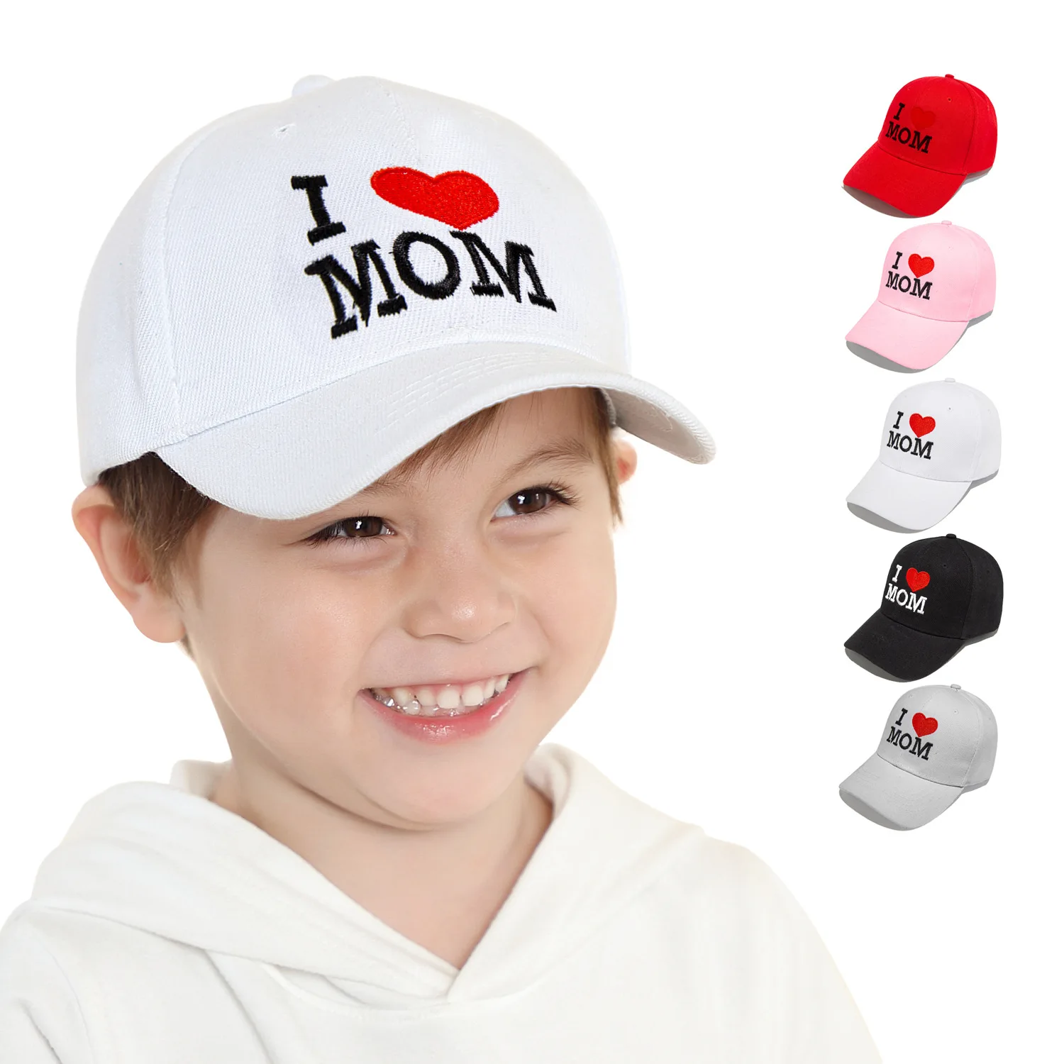 

Kids Sun Caps Embroidery I Love MoM,I Love Dad Children Baseball Cap Baby Boy Hat Baby Girl Summer Hats