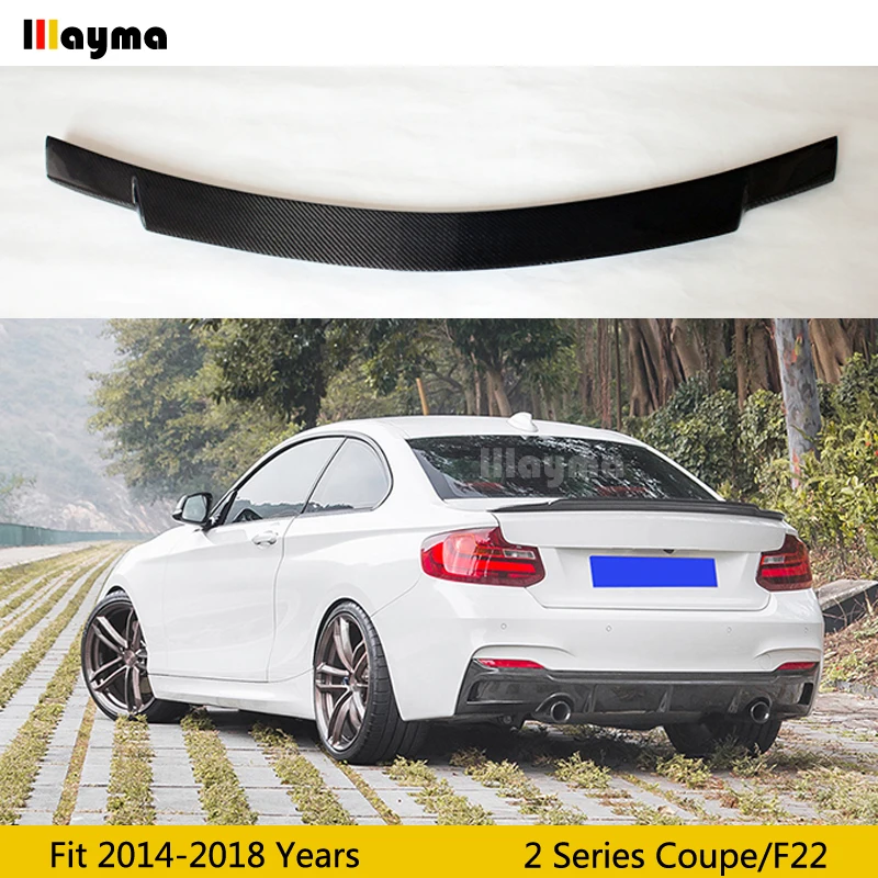 

C74 style Carbon Fiber rear trunk spoiler For BMW 2 Series Coupe 218i 220i M235i M240i 2014-2018 year F22 Car spoiler Wing