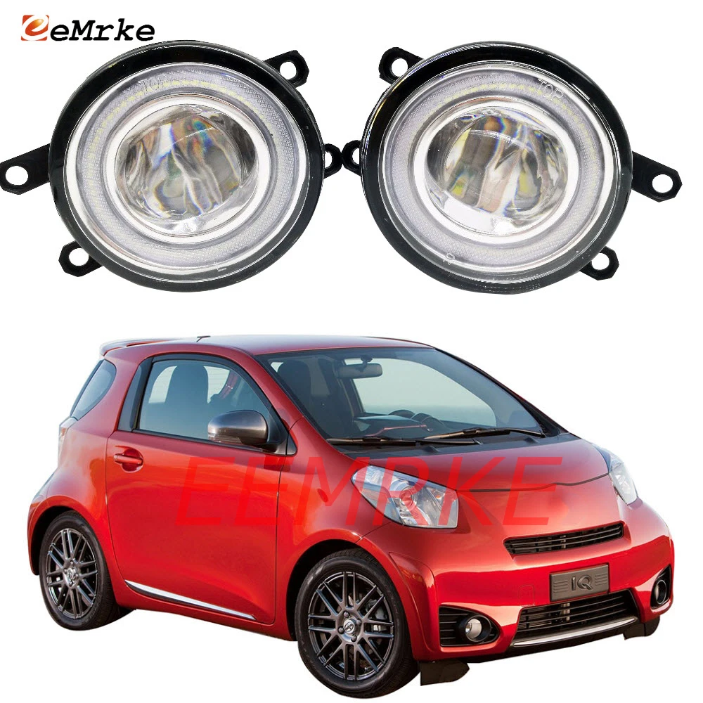 

Pair For Toyota Wish 2009 Scion tC iQ xB xA LED Cut-Line Lens Fog Lights Lamps Angel Eye DRL Daytime Running Lights Daylight