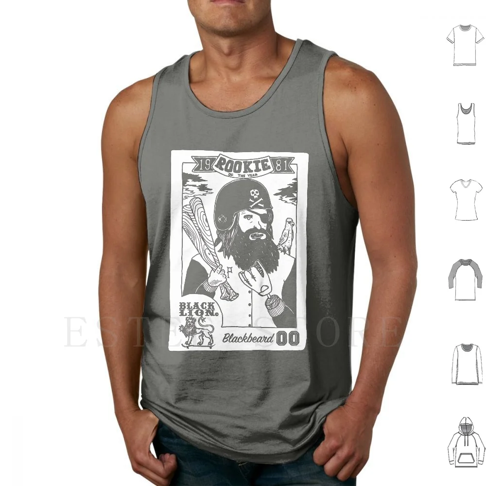 

Baseball Card Tank Tops Vest Cotton Pirate Pirates Baseball Jolly Roger