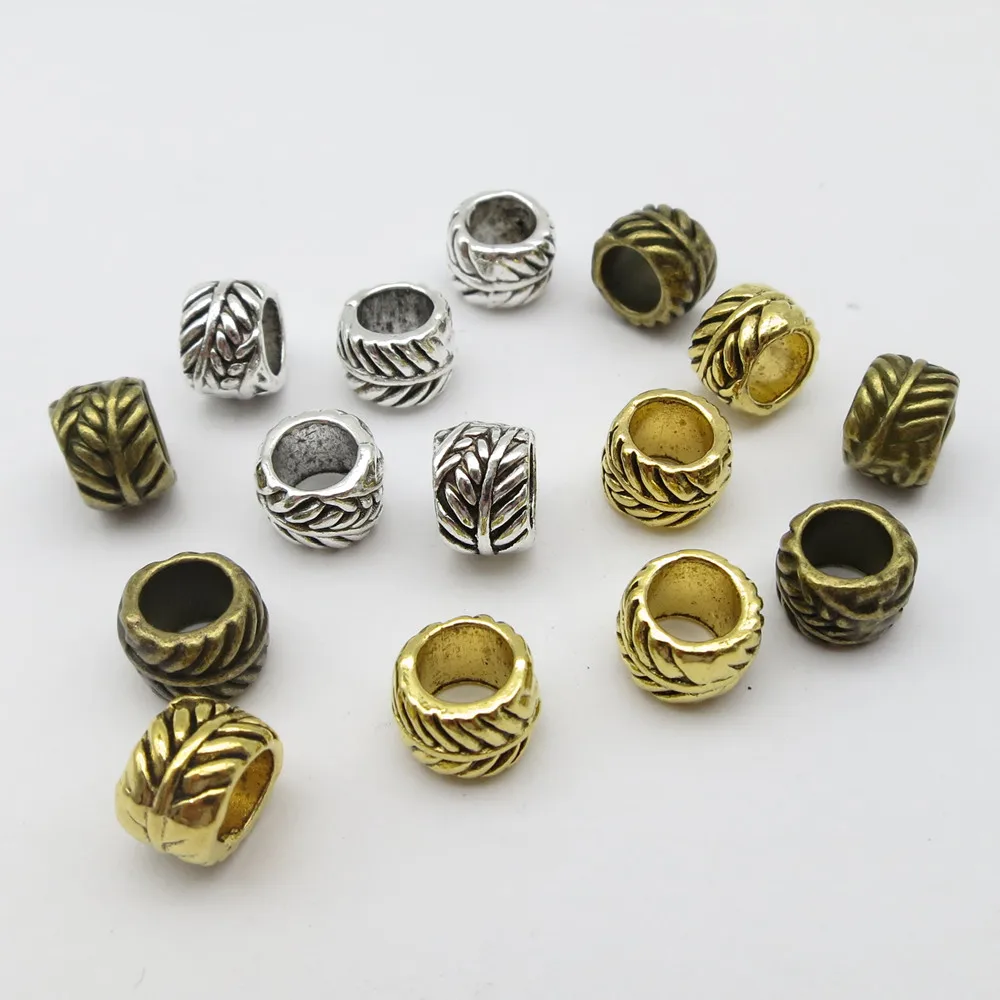 10pcs-20pcs metal viking rune hair braid dread dreadlock beard beads rings tube approx 5.5mm inner hole for hair accessories