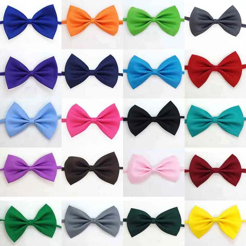 Adjustable Tie Bow  Black Satin Prom Solid Pre-d Fancy KIDS Boys Wedding Bowties Bowtie Child Formal