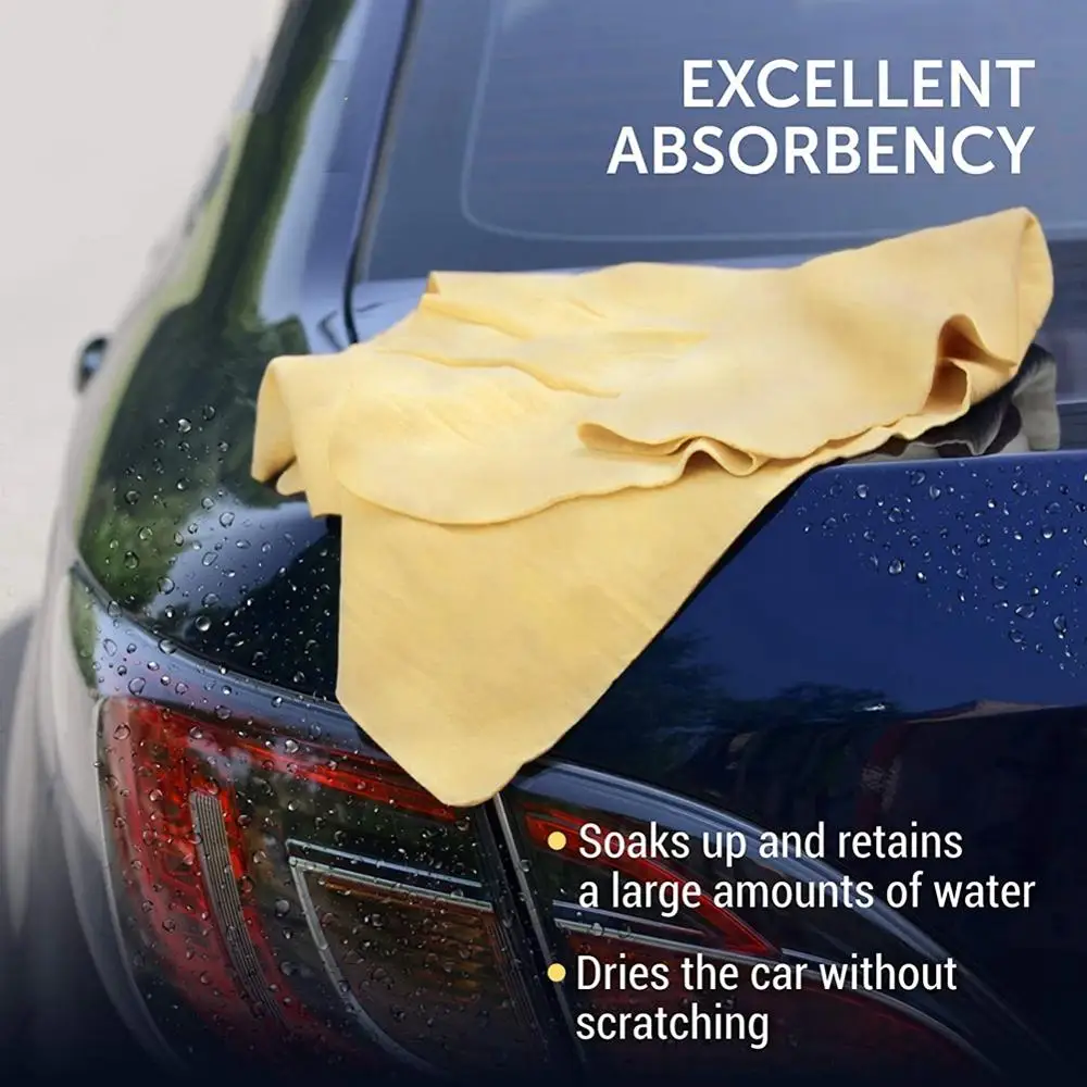 Premium Chamois Cloth Car Washing Towel Chamois Cloth Cleaning Cloths Automobile Care Drying Towel 1 Piece
