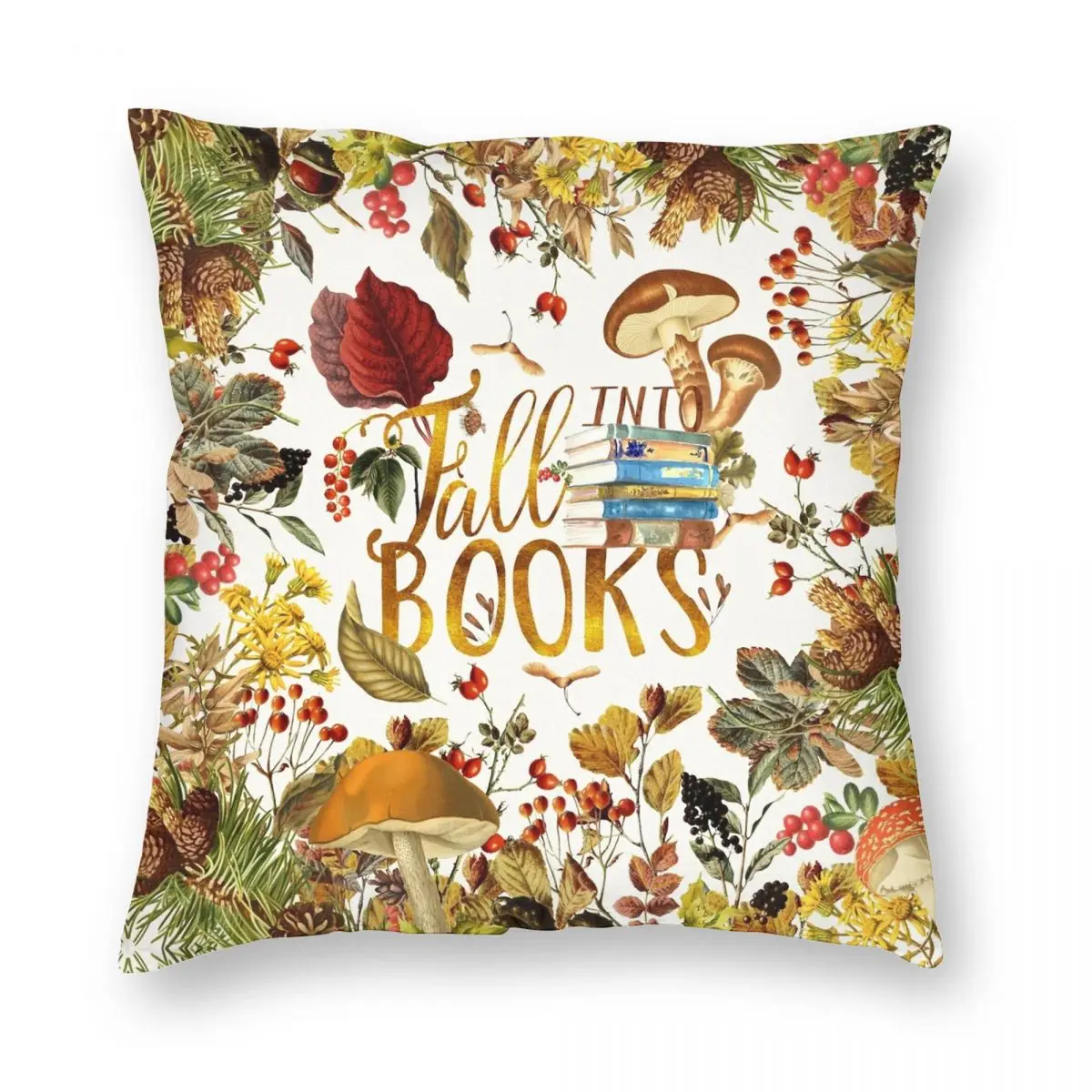 

Осенняя квадратная Подушка-чехол из полиэстера и льна