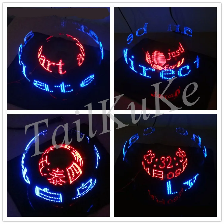 Double Ball Rotation LED New POV Suite of Creative Clock Parts Electronic Training Kit LED Display