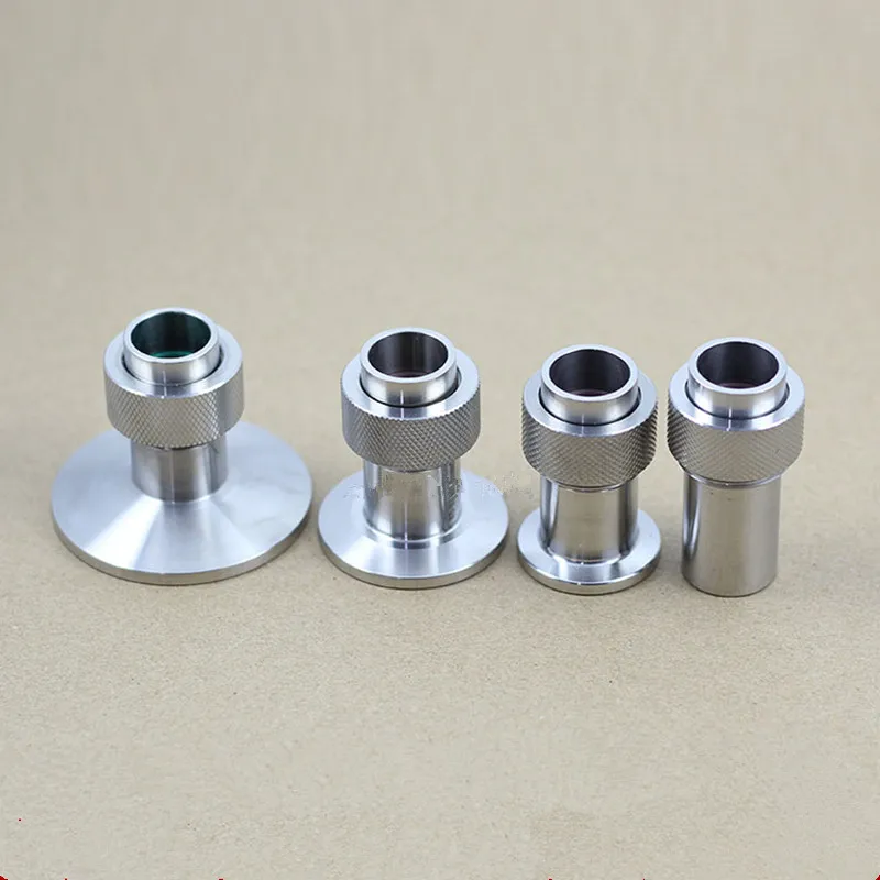 KF16 KF25 KF40 Vacuum Gauge Base Welded Type Vacuum Gauge Pipe Joint 304 Stainless Steel Gauge Pipe Base Quick Assembly