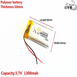 Good Qulity Liter energy battery 3.7V,1300mAH 102540 Polymer lithium ion / Li-ion battery for tablet pc BANK,GPS,mp3,mp4