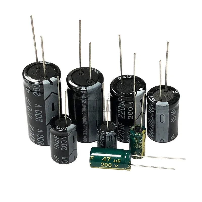 200v 22uf 33uf 47uf 68uf 100uf 220uf 330uf 470uf  Aluminum Electrolytic Capacitors 200wv 200vdc 220v100uf 200v220uf 200v330uf