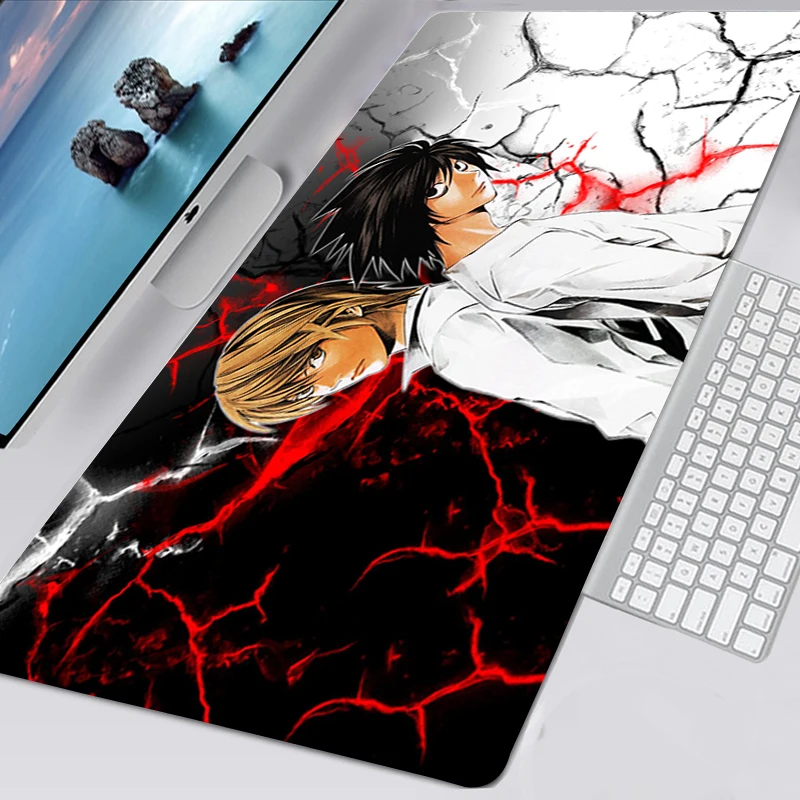 Death Note XL 700X300 Anime Mousepad HD Printing Computer Gamers Locking Lock Edge Mouse Pad XXL 900x400mm Keyboard PC Desk Pad