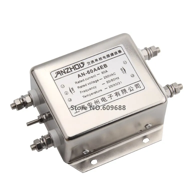 AN-50A4EB 50A AN-60A4EB 60A 250V EMI Filter AC Noise Filter Frequency Components Connector