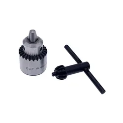 Mini Drill Chuck Micro 0.3-4mm JT0 Taper Mounted Drill Chuck and Chuck Key Lathe Accessories Adapter with Key