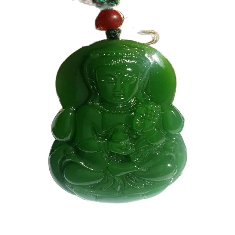 

Xinjiang Hetian Jade Jade Guanyin Pendant Pendant Necklace Jade Guanyin Guanyin Lotus Man