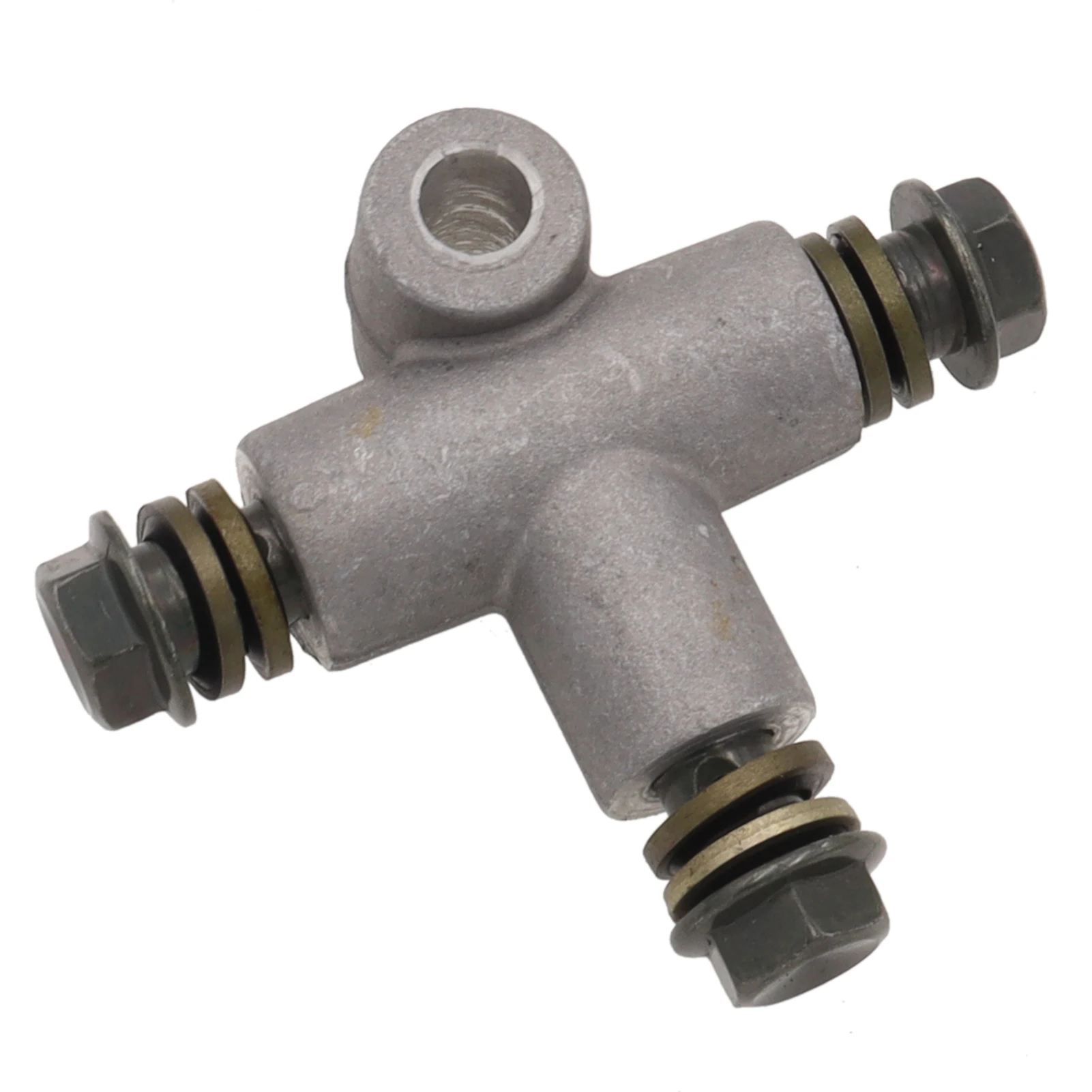 Acoplamiento de tubo de manguera de freno hidráulico, conector en T, adaptador de 3 vías con tornillo M10 x 1,25mm para motocicleta Dirt Pit Bike ATV