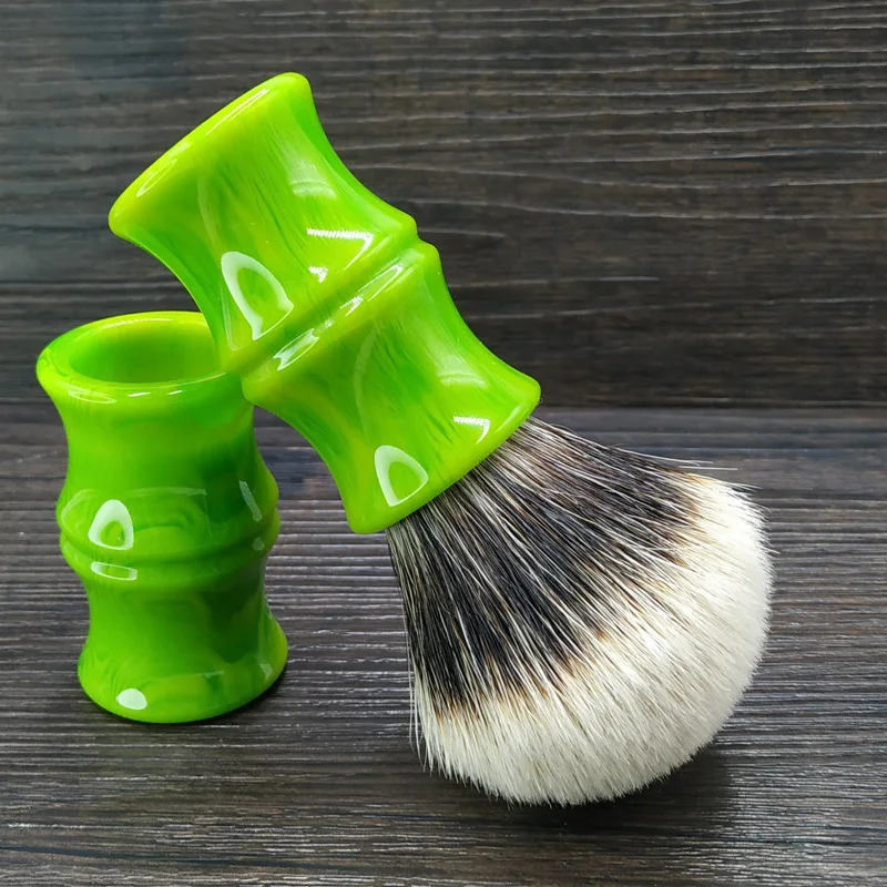 

DS 26mm gel tip two band badger hair knot shaving brush with resin bamboo handle for man shave tools