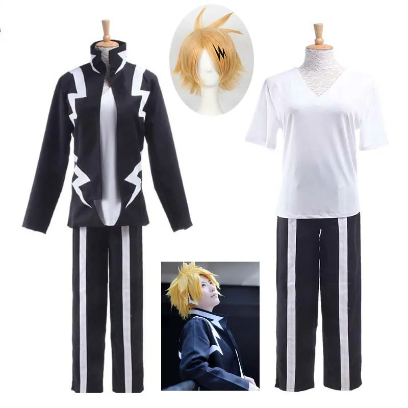 

Boku No Hero Academia My Hero Academia Kaminari Denki Wigs Cosplay Costume School Uniform Men Battle Costume