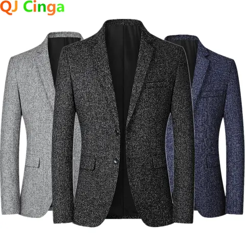 블랙 남성 비즈니스 정장 재킷, 세련된 슬림 남성 코트, 의상 옴므 싱글 브레스트 V 넥 블레이저, Masculino