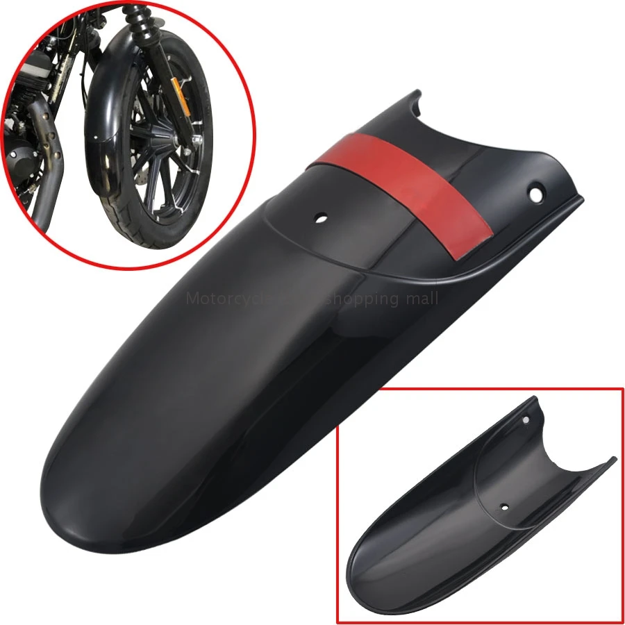 Gloss Black Abs Plastic Motorfiets Voorspatbord Spatbord Extender Voor Harley Dyna Straat Bob Low Rider Sportster XL883 XL1200