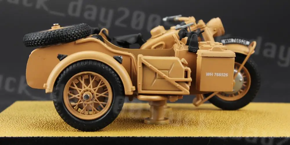 Atlas German DAK Afrika R75 Motorcycle 1939-1945 1/24 Diecast Model