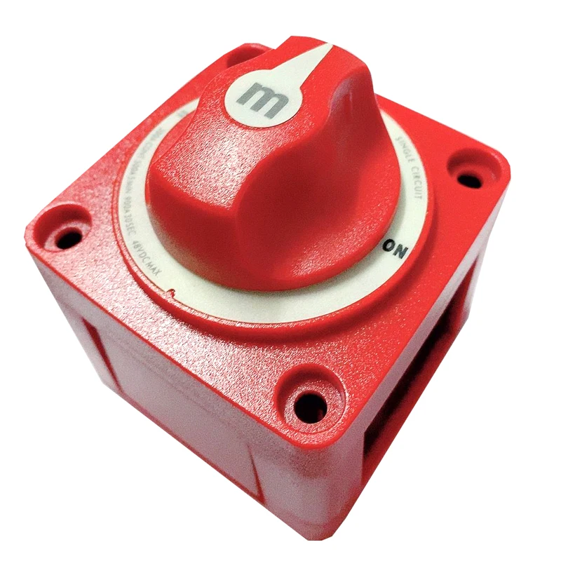 

Marine 2 Position 12-48V 300A Red On-Off Power Panel Battery Switch Isolator Disconnect Rotary Boat Accessories