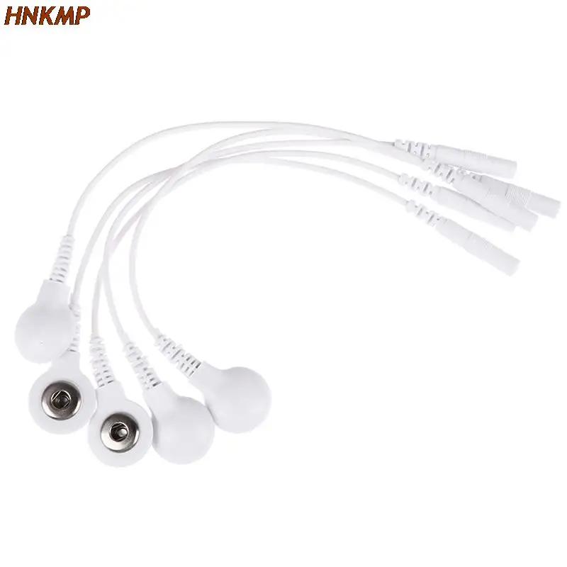 5Pcs 3.5mm Plug Massager Machine Adapter Tieline Short Cables Electrode Wires