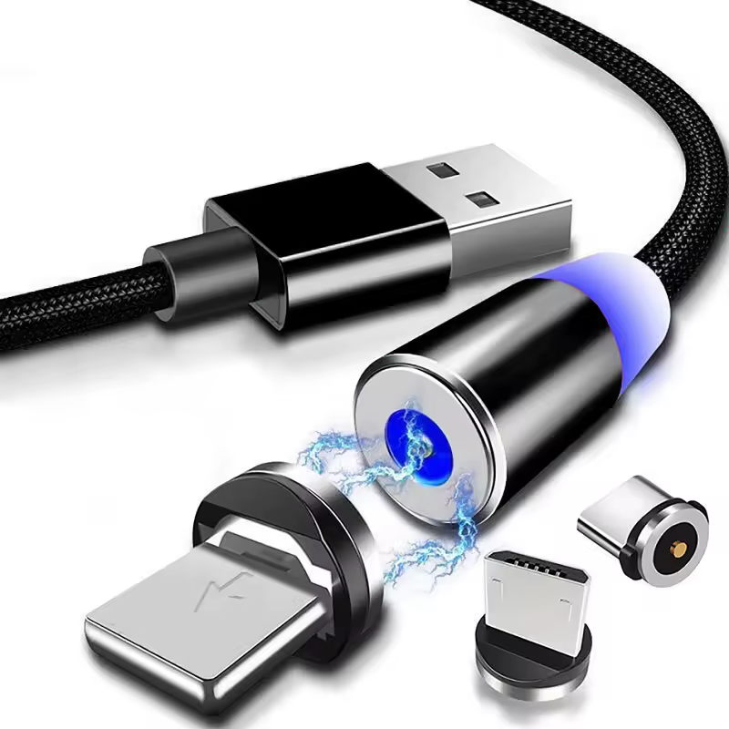 Magnetic Cable Micro USB Type C Magnetic Charge Charger Cable for Huawei Samsung Android Mobile Phone 1m 2m cable