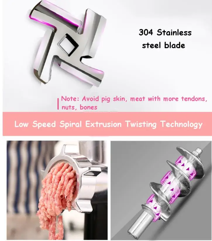 Commerciale di Carne di Famiglia Grinder Elettrico Multifunzione Macchina di Carne di Famiglia Grinder Salsiccia MGB