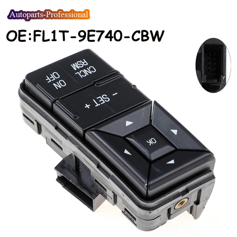 

Car Auto accessorie Cruise Switch Multifunction Steering Wheel Switch Volume Button Switch For Ford FL1T-9E740-CBW FL1T9E740CBW