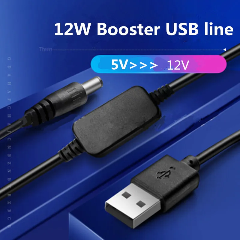 USB повышающий преобразователь постоянного тока от 5 В до 12 в 1 А, повышающий кабель 12 Вт для зарядного устройства
