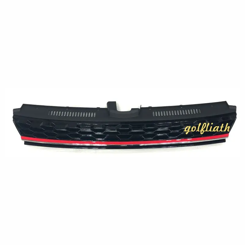 GOLFLIATH For volkswagen Golf MK7.5 badgeless Front Center Grille Black Chrome ABS Radiator Hood Upper meshed Grill