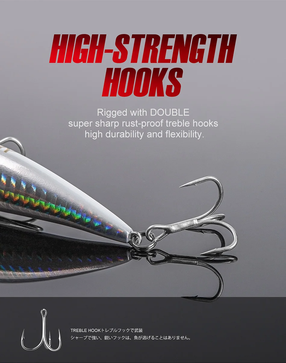 Noeby Jerkbait Minnow Angeln Locken 90mm 21g Sinking Wobbler Lange Casting Künstliche Harten Köder für Bass Trout Fishing lockt – Detail 10