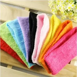 1PCS Free Shipping Wide Variety of plain hair band headband elastic headband sports yoga towel color optional