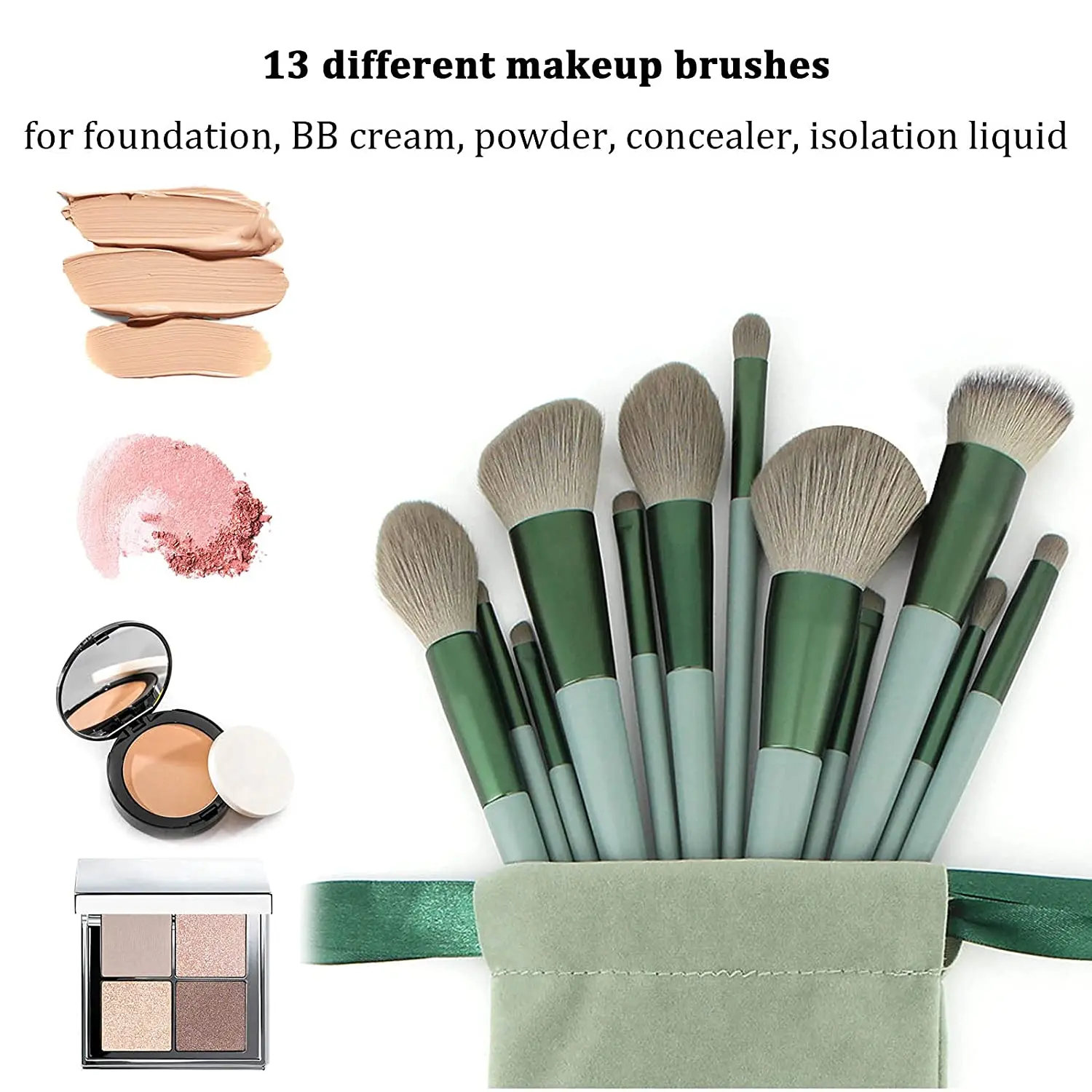 VANDER vida pinceles de maquillaje 13 piezas Kit de maquillaje para la Fundación cepillo de sombra de ojos cepillo pinceles de maquillaje conjunto