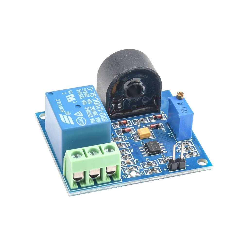 5A 5V 12V 24V Bảo Vệ Quá Dòng Cảm Biến Dòng Điện AC Rơ Le Cảm Biến Phát Hiện Cảm Biến Rơ Le