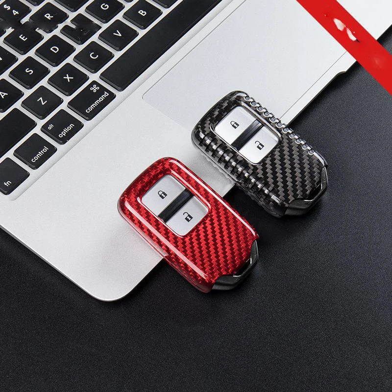 Real Carbon Fiber Car Remote Key Cover Key Case For Honda Hrv Civic Accord CR-V Fit ODYSSEY CITY BREEZE AVANCIER CRIDER VEZEL