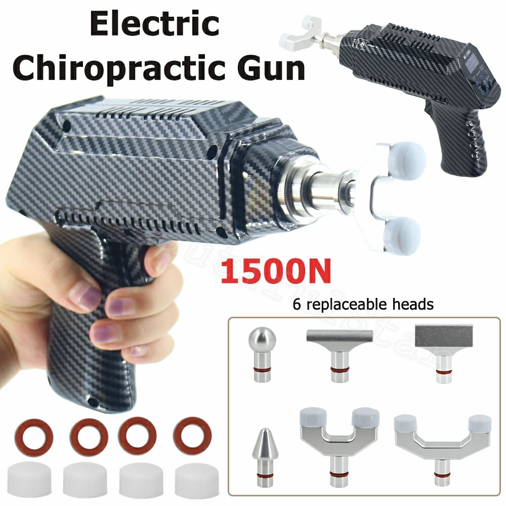 Electric Chiropractic Adjusting Tools Spinal Correction Gun Spine Massage Therapy Muscle Relax Pain Relief 1500N Adjustable Tool