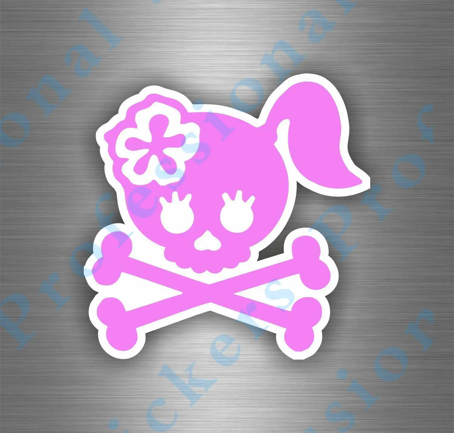 personality Sticker Car Motorcycle Helmet Decal Vinyl Biker Skull Lady Pink PVC Sticker Decal Motorcycle waterproof Decal