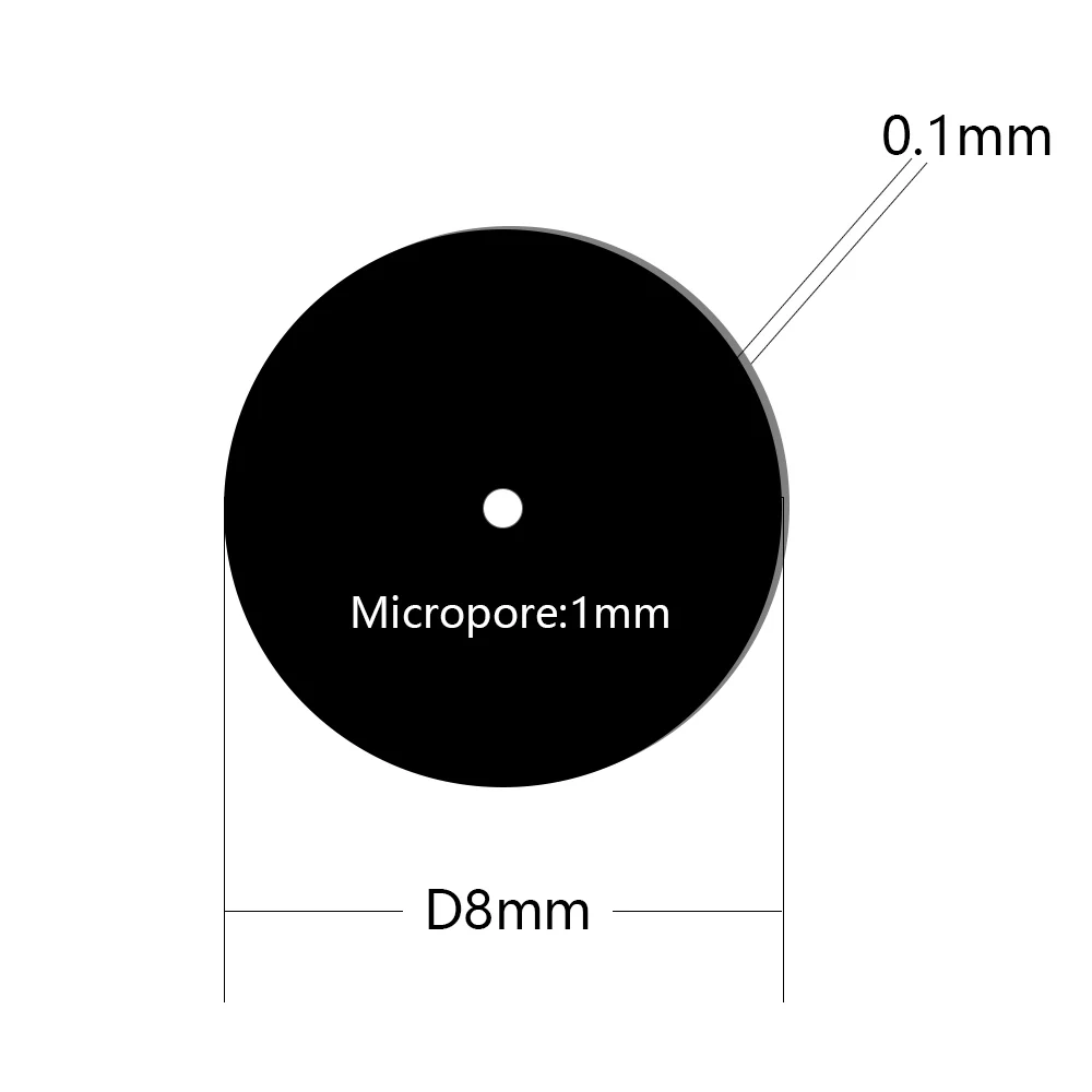 Ultra precision optical micropore Blackening of stainless steel D8mm aperture 1mm thickness 0.1mm