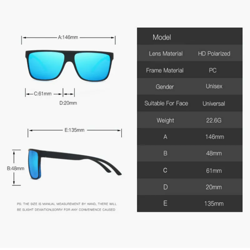 Black Matte Frame Polarized Sunglasses Men/Women Anti-Skidding Outdoor Sports Man/Weman Sunglass Dust goggles/Eyewear/Shades