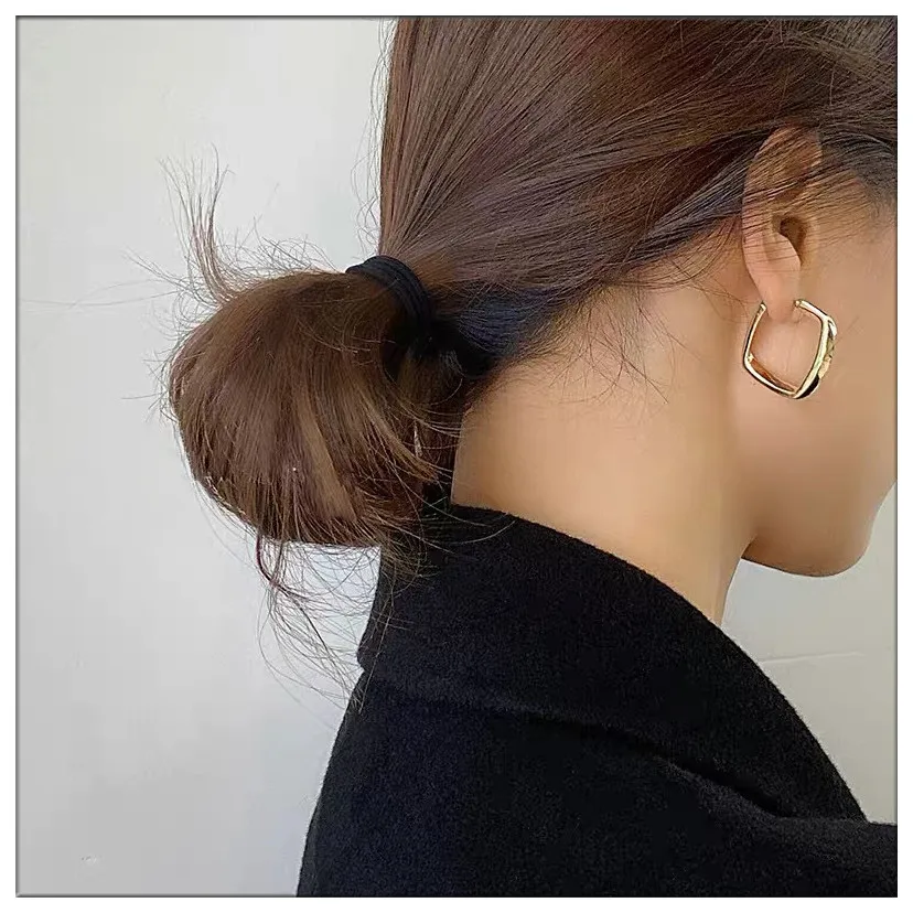 S925 silver needle ear rings  Women earrings Geometric fashion simple Electroplating 18K gold