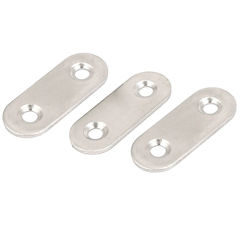 Flat Mending Plates Repair Fixing Joining Brackets 40x15mm 10pcs