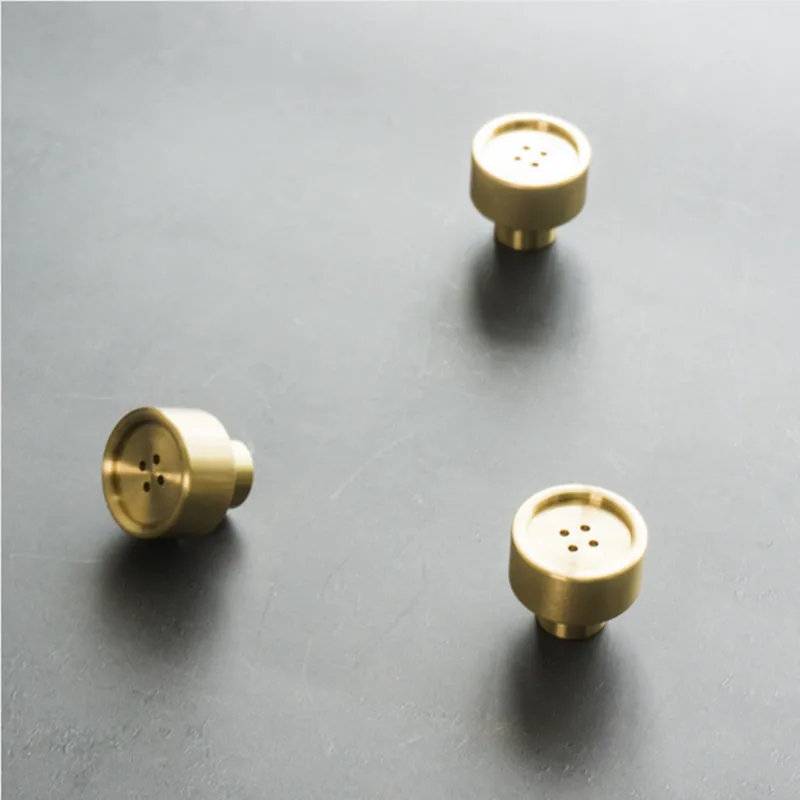 

2 Pieces Button-shaped Brass Armoire Cabinet Drawer Door Handle