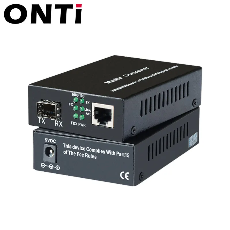 ONTi SFP Fiber to RJ45 Media Converter SFP 10/100/1000M Ethernet Converter Transceiver with Optical Module Compatible Cisco etc