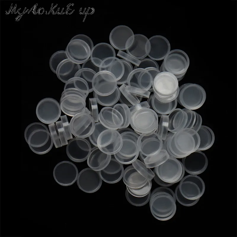 100 Teile/los Wimpern Kleber Halter Pfropfen Wimpern Schnell Individuelle Blüte Tasse Ring Augen Make-Up Verlängerung Klebstoff Ständer Werkzeuge – Detail 8