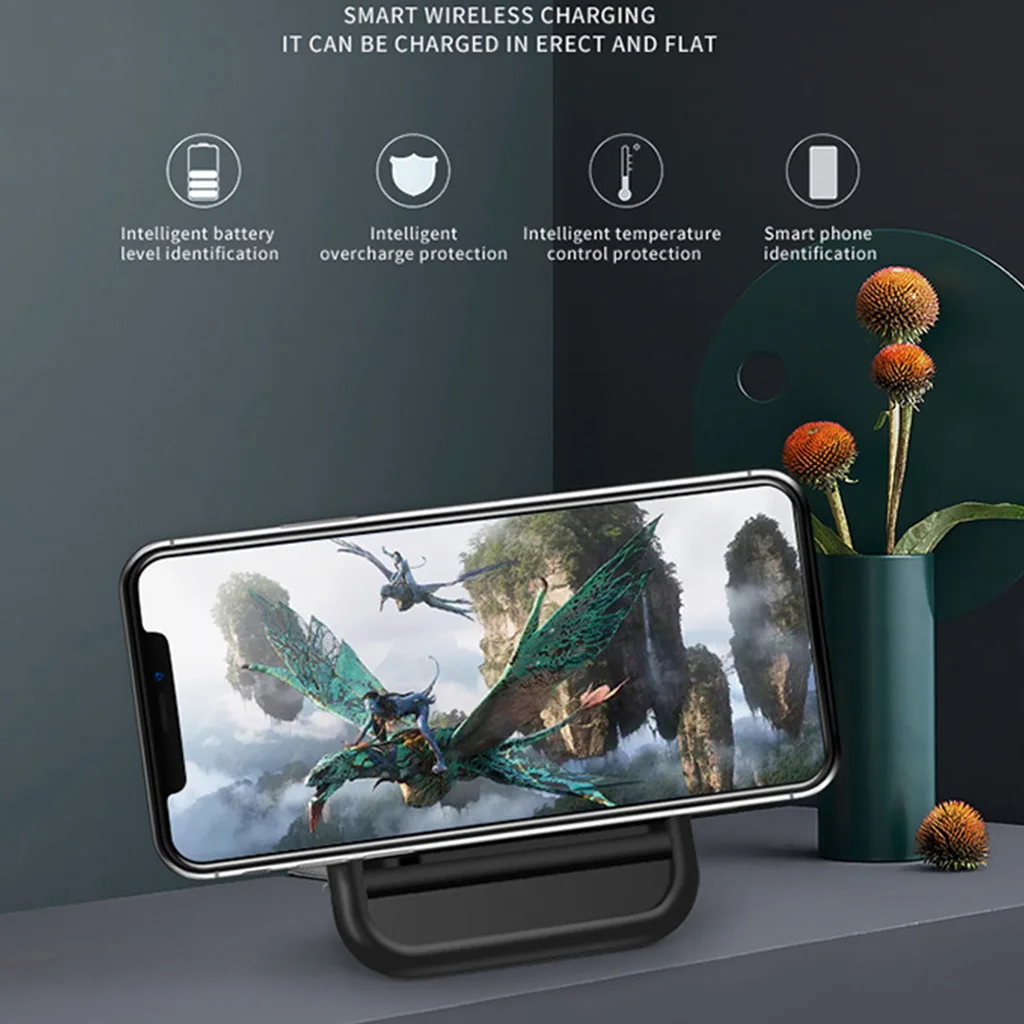 Wireless 10 W Charger Wireless Adapter Bracket Charged Horizontally and Vertically Mini Safe Wireless Accessories