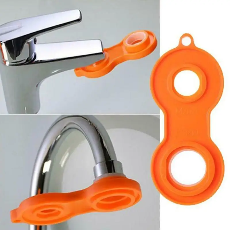 4 IN1 Yellow Plastic Key Bubbler Wrench Removal Tool Kitchen Basin Faucet Sink Wrench Disassemble Sprinkle Aerator Tool