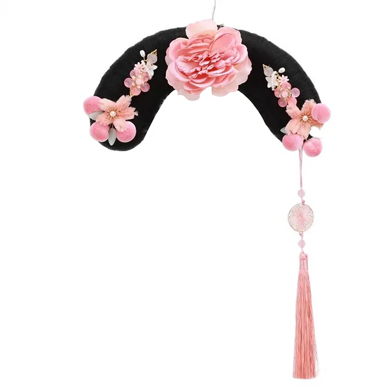 Chinese Qing Dynasty Girls Hair Accessories Princess Cosplay Retro Party Gifts Palace Imperial Headdress Vintage Head Wear