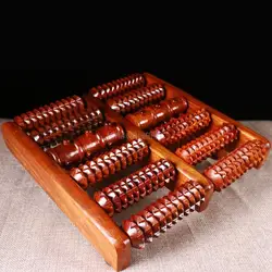 Mahogany wood foot roller massager foot rub foot massage roller of roller